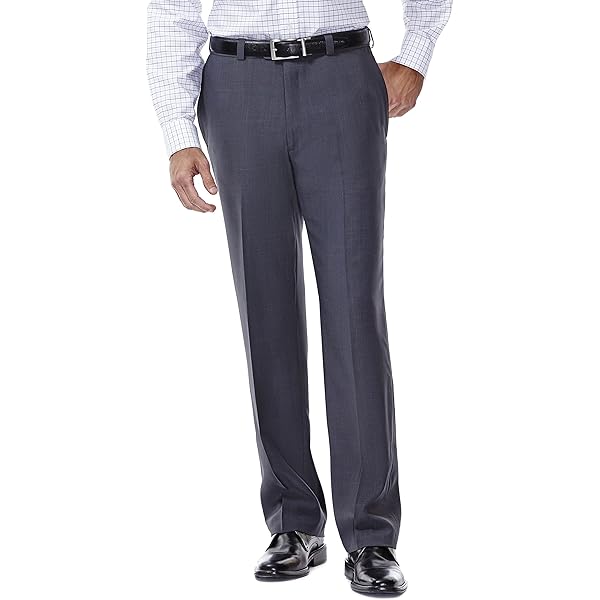 Kirkland Signature Men's Wool Flat Front Dress Pants (36X32, Black